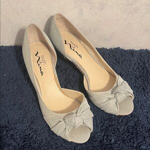 Touch of Nina Glittering Silver Flats